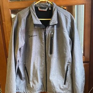 Free Country Men's XL  Performance Jacket in Light Gray Spring Gorpcore Camping